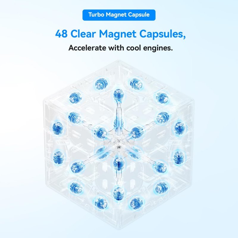 Gan356 M E 3x3x3 Magnetic Speed Cube Stickerless UV Version (Primary Core)