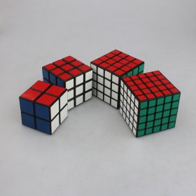 ShengShou 4 Magic Cubes Bundle - 2x2 3x3 4x4 5x5 Cube Black