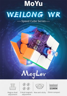 MoYu WeiLong WR MagLev 3x3x3 Speed Cube Stickerless