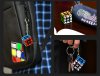 QiYi MoFangGe Gear 3x3x3 Magic Cube Keychain 35mm