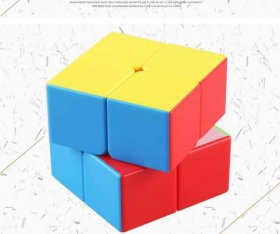 Shengshou Rainbow 2x2x2 Stickerless Magic Cube 50mm