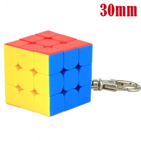 MoYu Cube Classroom 30mm Mini 3x3x3 Frosted Stickerless Cube Keychain