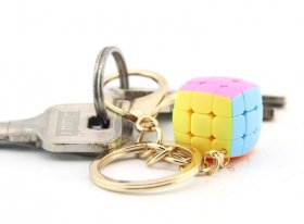 YongJun 20mm Mini Bread 3x3x3 Stickerless Cube Keychain