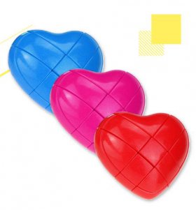 YJ 3x3 Love Heart Magic Cube Puzzle