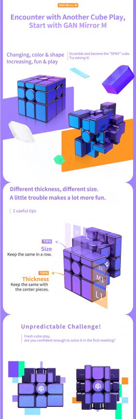 GAN Mirror M UV Speed Cube