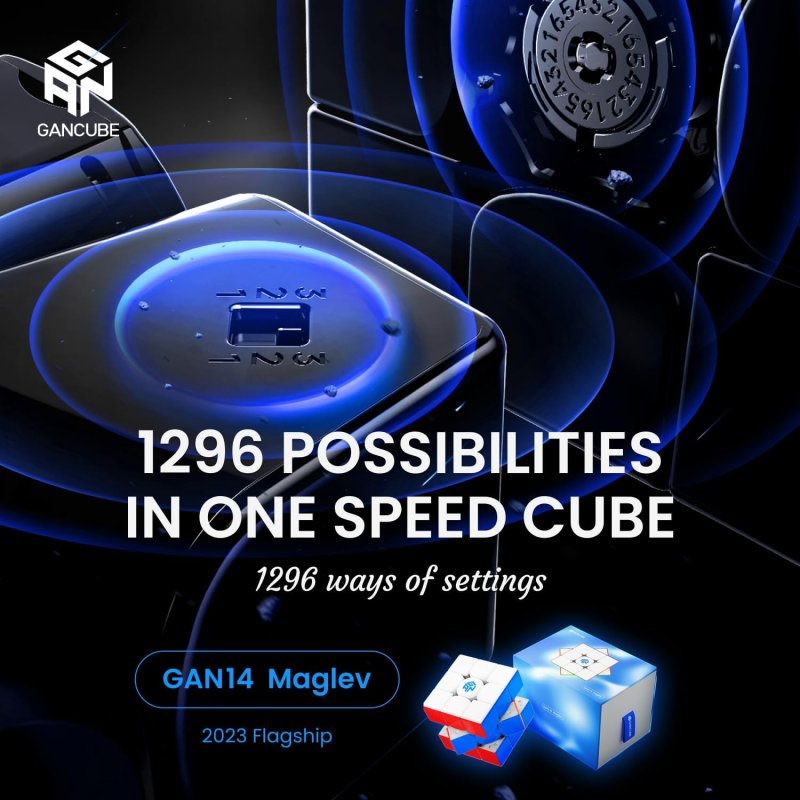 GAN14 Maglev Stickerless Magnetic Speed Cube 3x3 Professional Cube