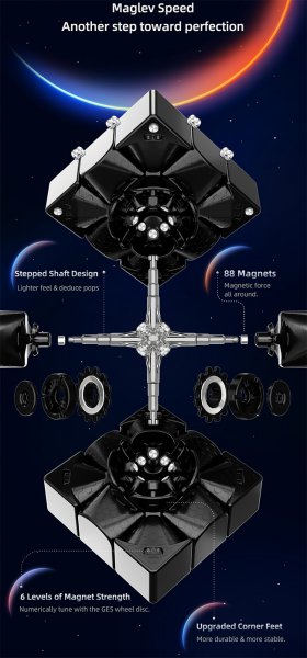 Gan13 Maglev 3x3x3 Speed Cube Sticerless