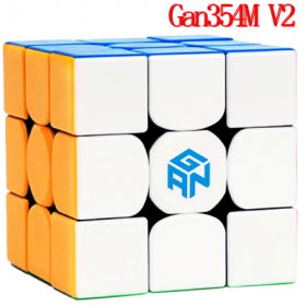 GAN354 M V2 3x3x3 Magnetic Speed Cube Stickerless Discovery Edition