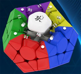 DaYan Megaminx V2 Magnetic Speed Cube with Corner Ridges Black-bottom Color Version