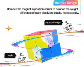 GAN251 M Air Magnetic 2x2x2 Speed Cube Stickerless