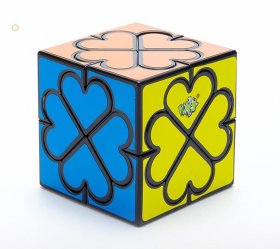 LanLan 4 Leaf Clover Heart Magic Cube Black