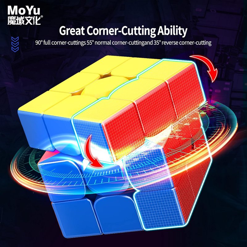 MoYu Super RS3M 3x3x3 Speed Cube Ball-Core Version