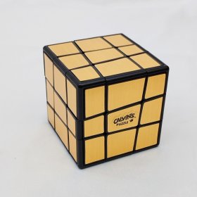 Calvin's Puzzle Oskar Sloppy 3x3x3 Cube Black Body with Gold Stickers