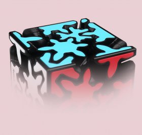 QiYi MoFangGe Crazy Gear 3x3 Magic Cube Tiled Stickerless