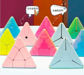 MoYu Culture Teaching Magic Tower Series Triangle Tetrahedron Macaron Color Rubik's Cube Children's Puzzle