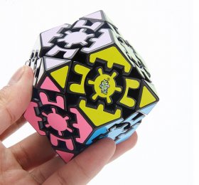 LanLan Gear Rhombic Dodecahedron Magic Cube Black