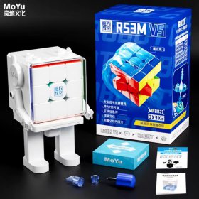 MoYu MoFangJiaoShi RS3M V5 3x3x3 Speed Cube Ball-Core Magic Cloth + Robot Version