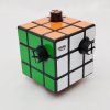 Calvin's Puzzles Tim Button Cube (1-Hole, 1/4) Black Body