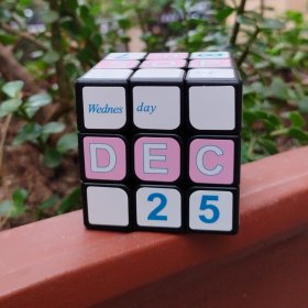 X-Cube 3x3x3 57mm Calendar Cube Black Body