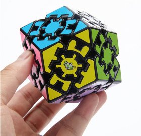 LanLan Gear Rhombic Dodecahedron Magic Cube Black