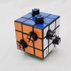 Calvin's Puzzles Evgeniy Button Cube (2-Holes, 1/4) Black Body