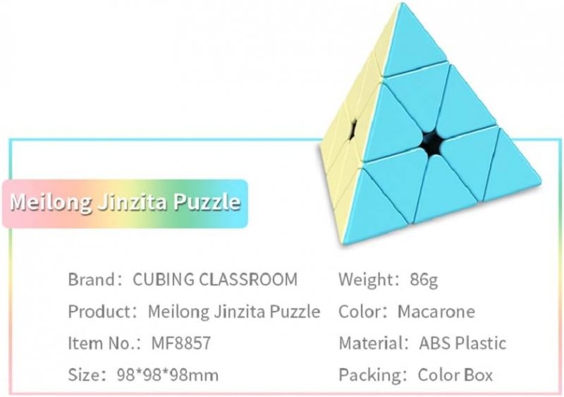 MoYu Classroom 3x3 Pyraminx Cube Macaron